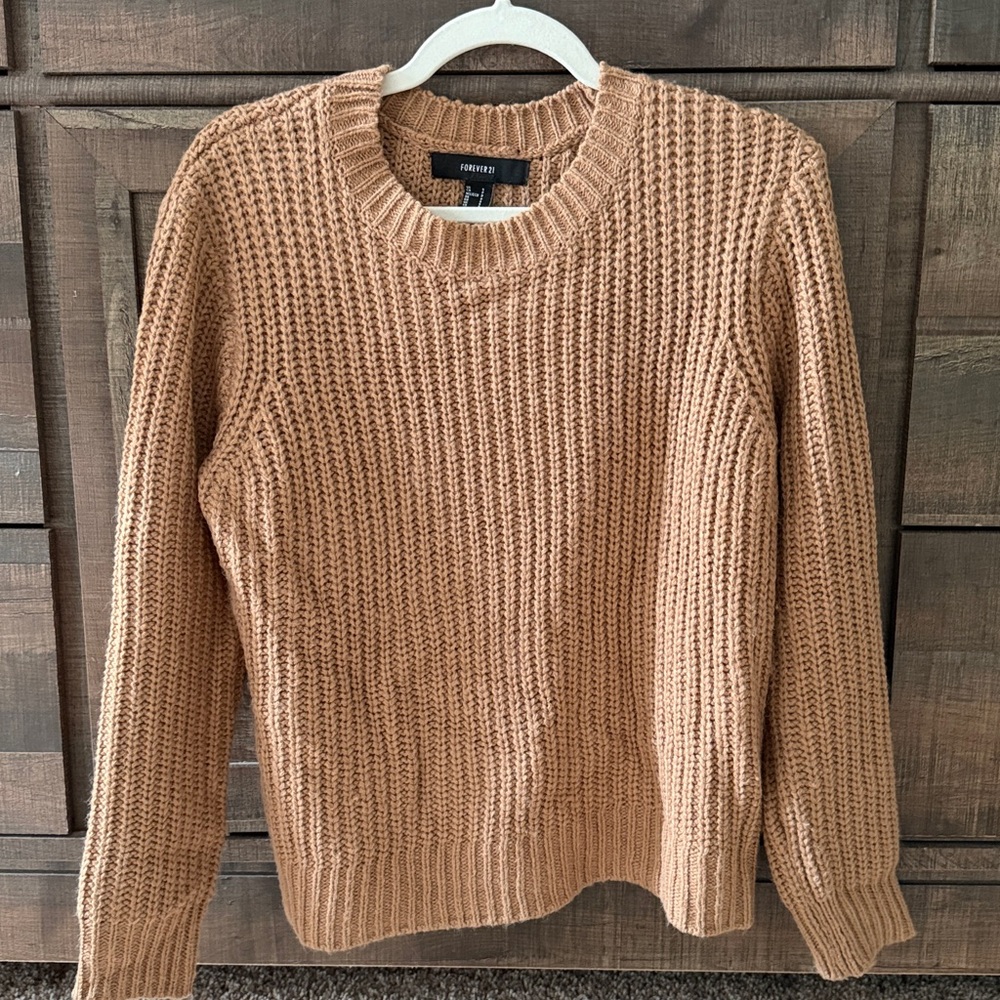Forever 21 Camel Knit Pullover